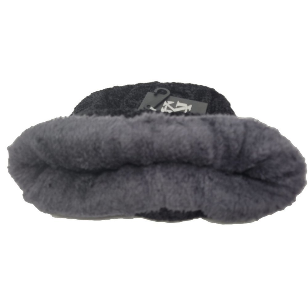 NEW Women's Beanie Hat Cap Solid Plain Knit Ski Skull Cuff Warm Winter - Black - Picture 3 of 3